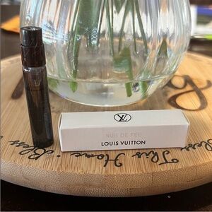 Louis Vuitton Nuit De Feu Perfume Sample - Elegant Black Vial